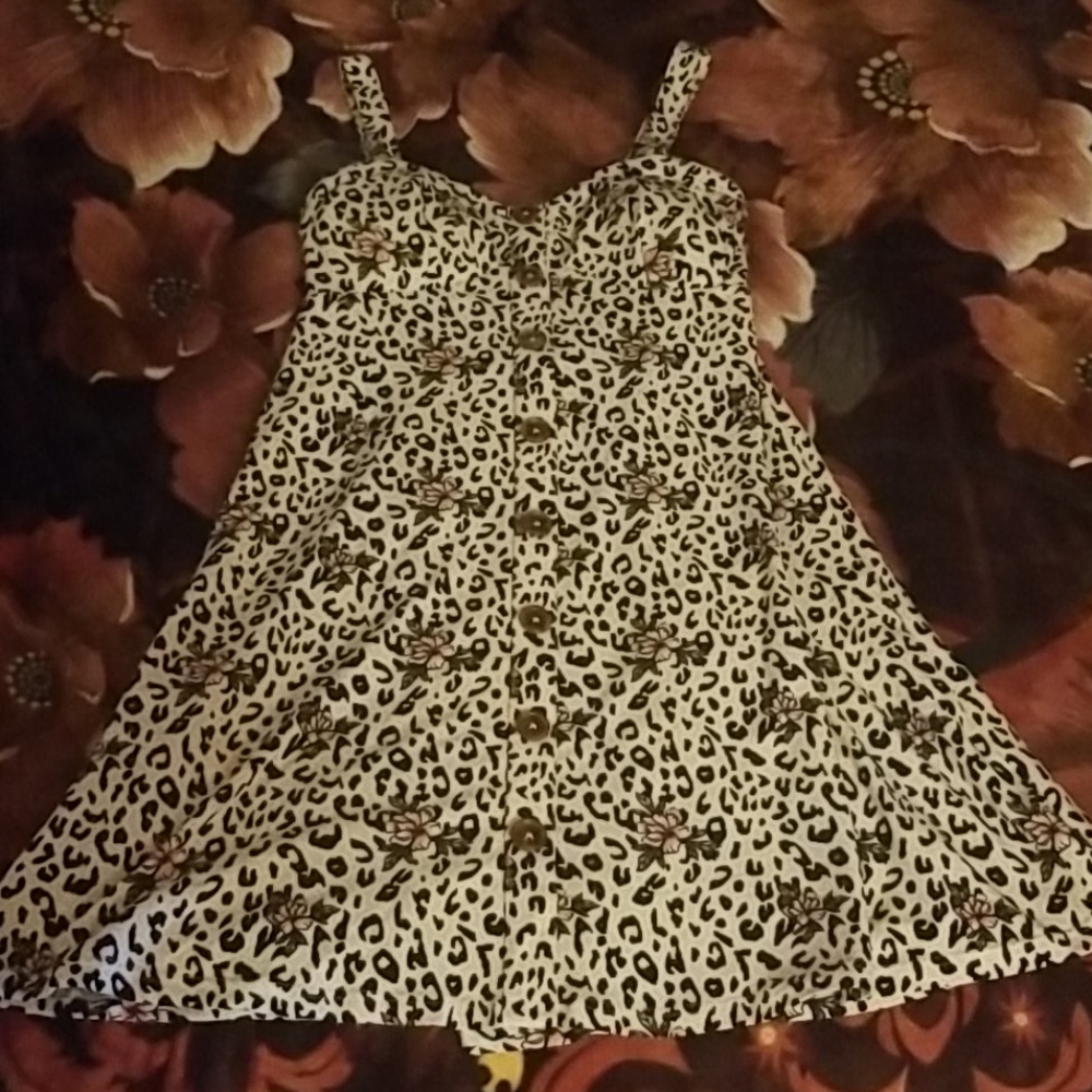 Animal print mini dress